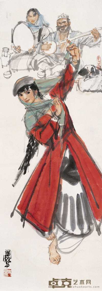 史国良 人物 镜心 100×34cm